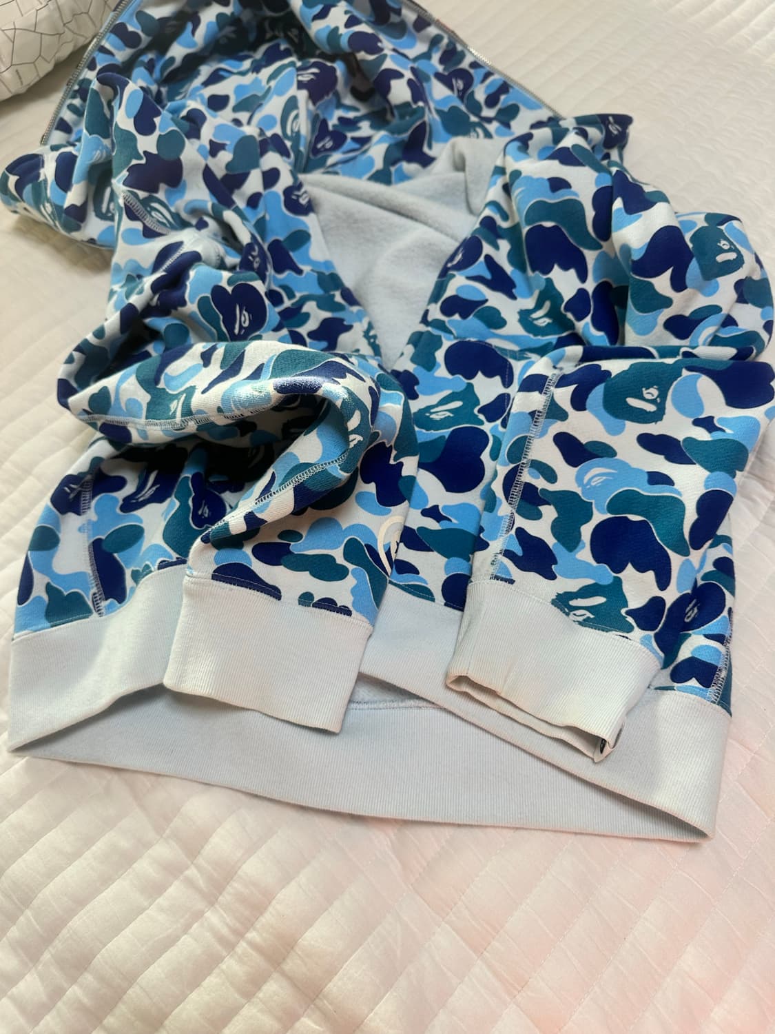 베이프 ABC 샤크 카모 후드집업 블루 상품이미지9