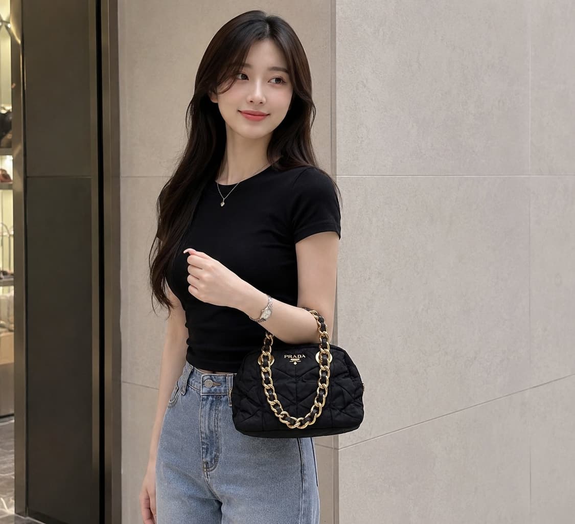 정품 프라다 쉐브론 퀄티드 테수토 카테나 토트백  상품이미지2