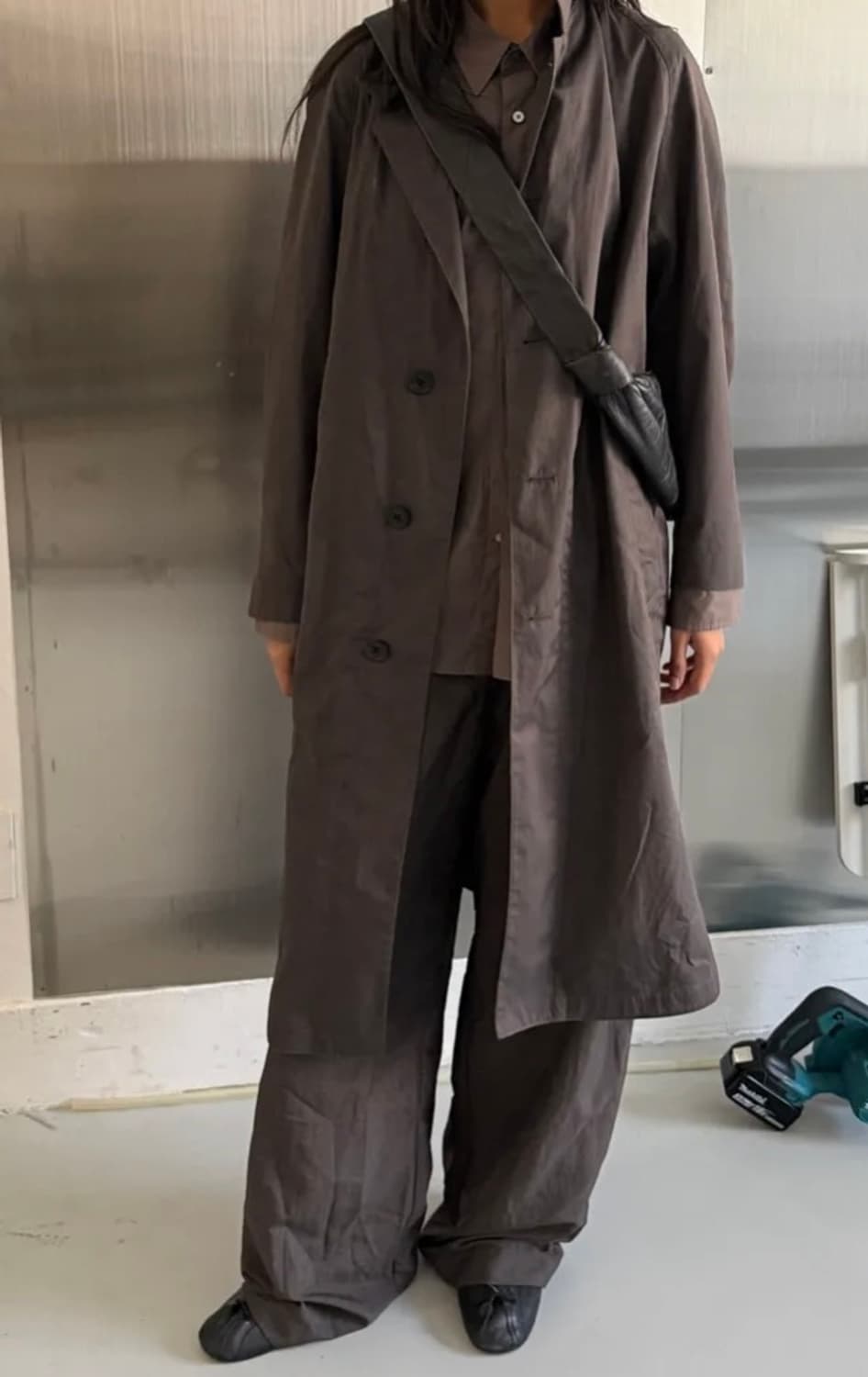 유니클로U 트렌치 코트 XS 그레이 상품이미지1