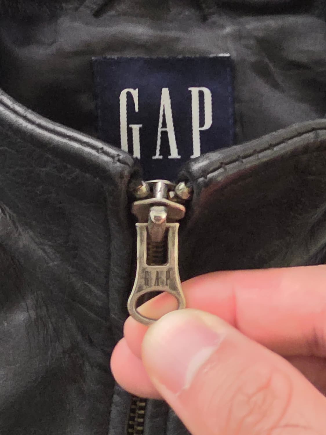 올드 갭 레더 풀업 자켓(M) 상품이미지3