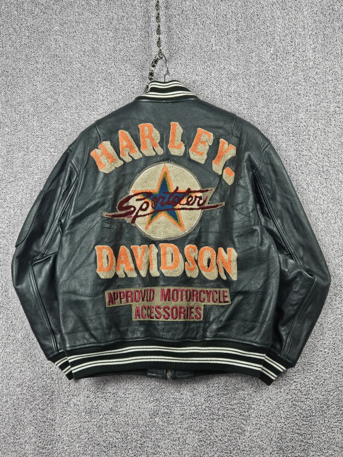 할리데이비슨 모터사이클 라이딩 가죽 바시티 자켓 ( L ) / 10018 상품이미지1