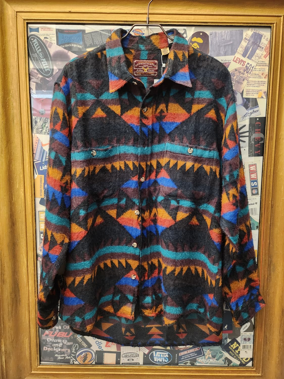 80s Melton House 나바호 울 셔츠 상품이미지1