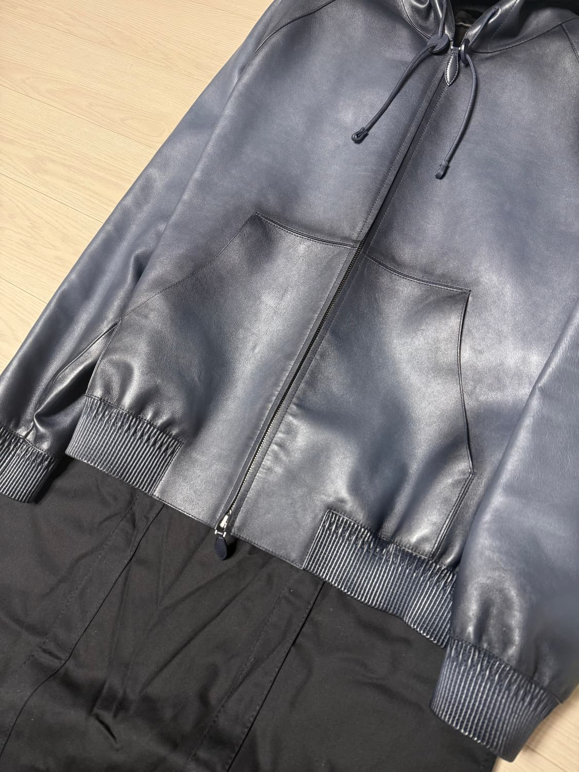 벨루티 파티나레더 후드자켓 52사이즈 상품이미지4