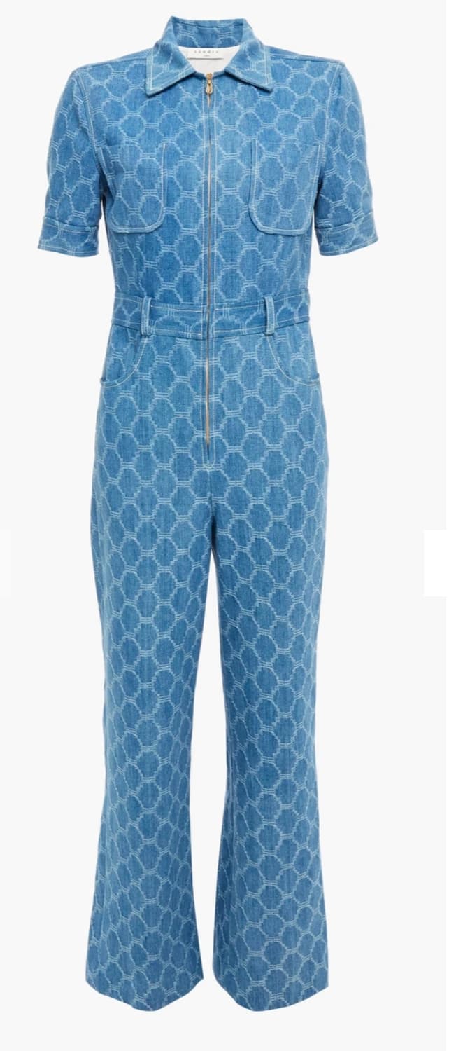 SANDRO 산드로 점프수트 블루 패턴 36 여성 데님  상품이미지6