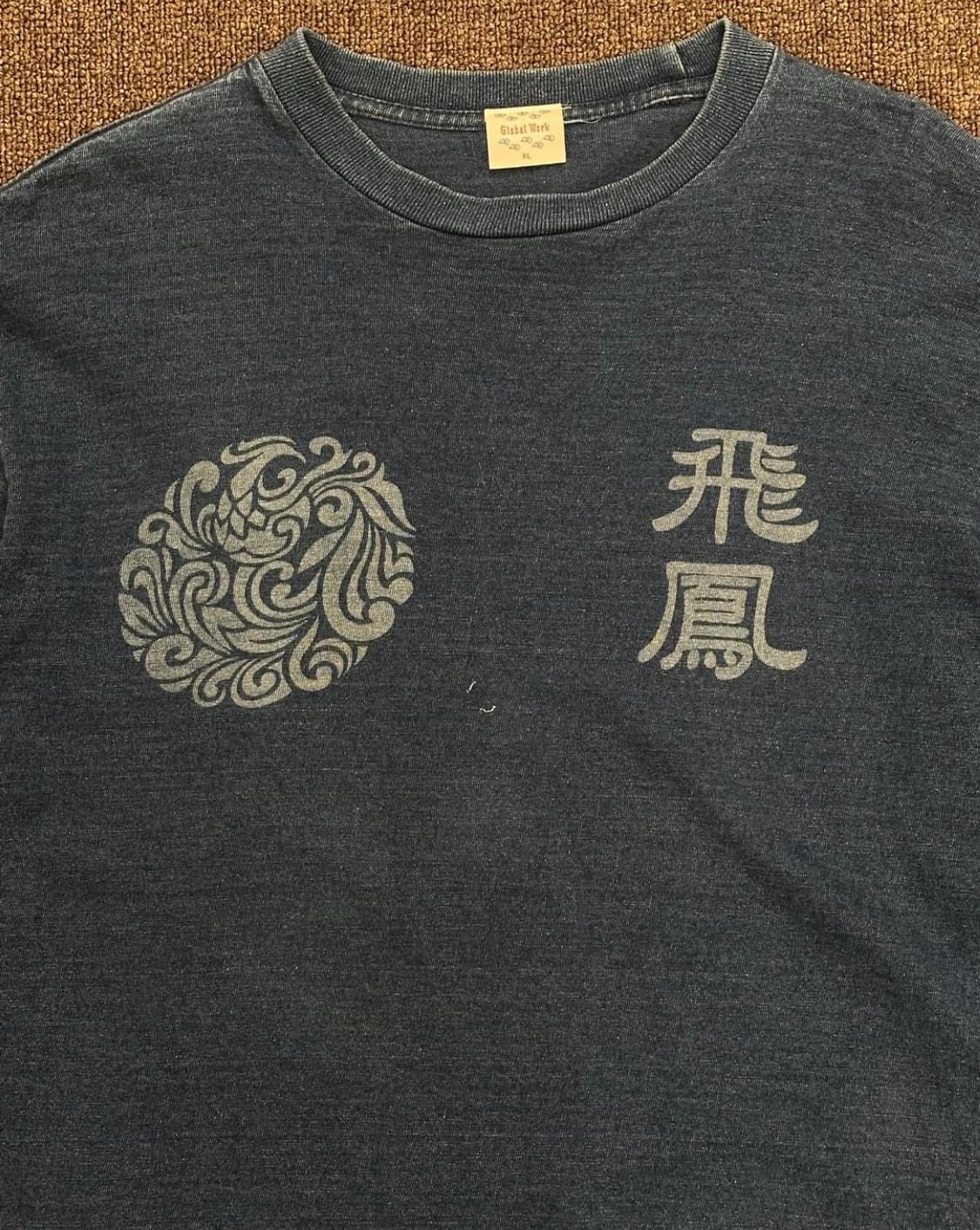 글로벌워크 빈티지 자수 디테일 블루 롱슬리브 XL 상품이미지3