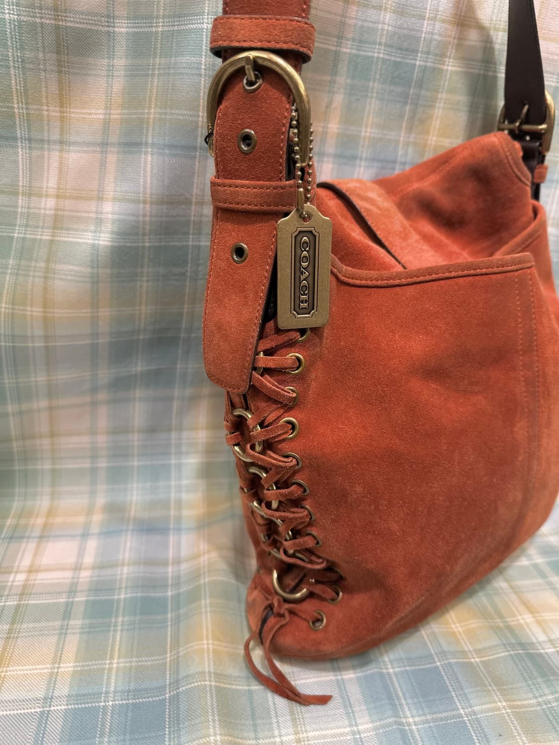 COACH rope detail velvet shoulder bag 상품이미지2