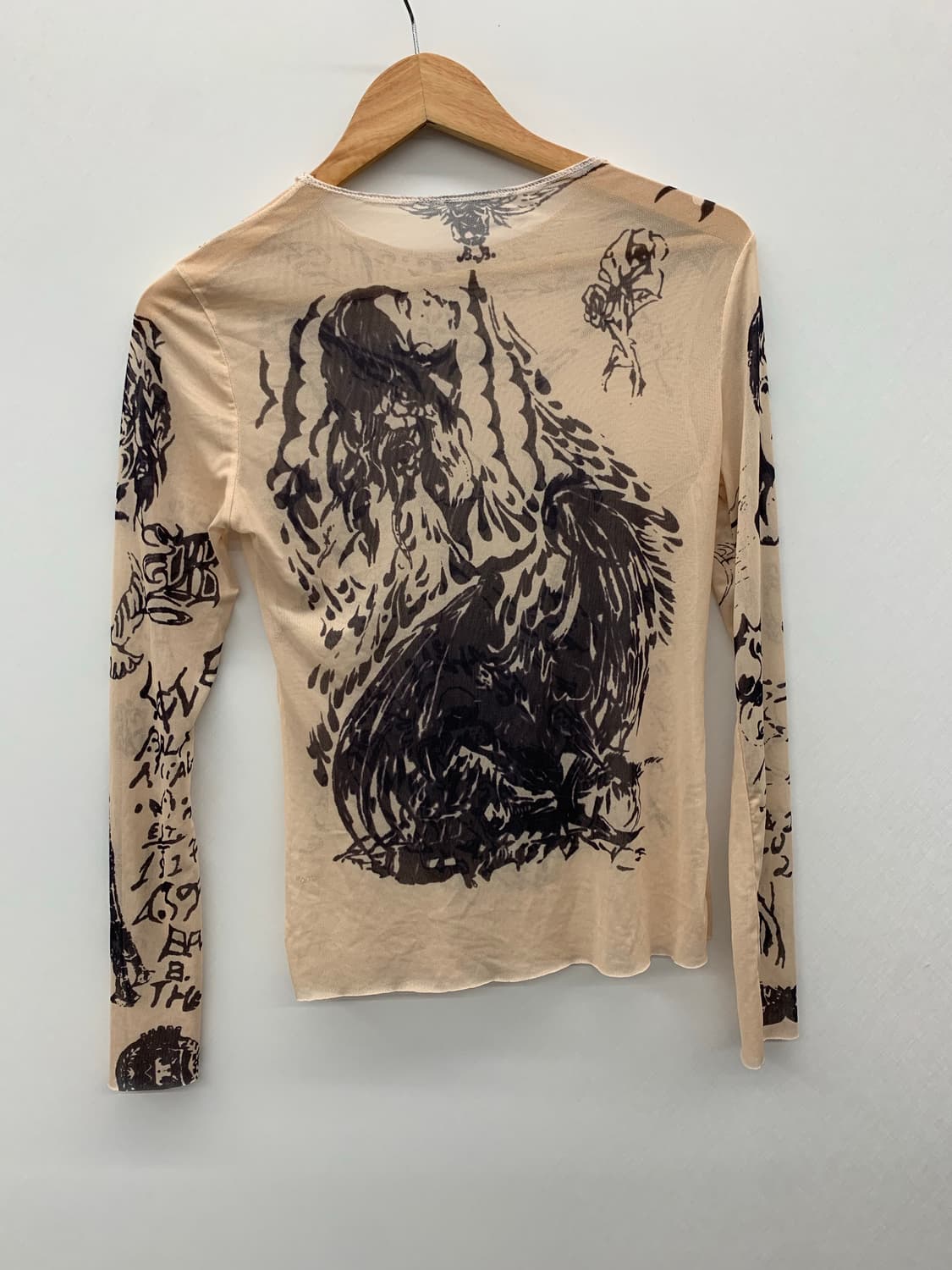 엔젤 프린팅 시스루 롱슬리브 상품이미지4