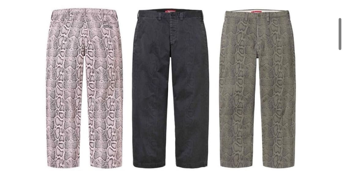 24ss 슈프림 스네이크 프린트 치노팬츠 상품이미지6