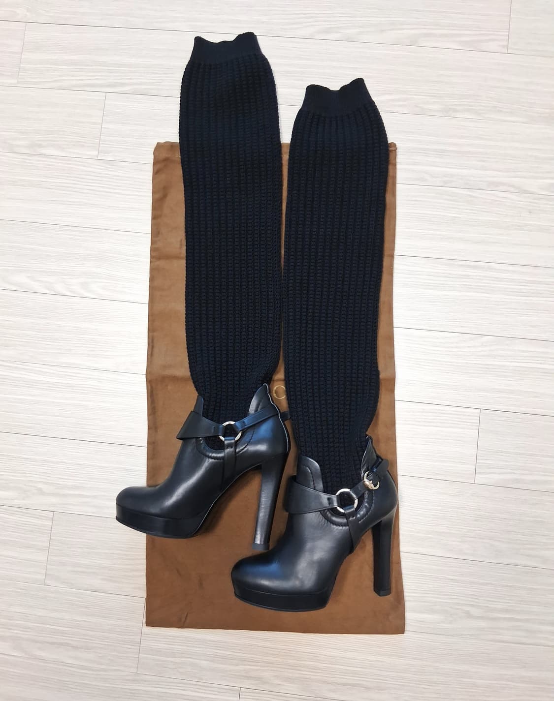 구찌 한정판 오버니 니트 콤비 부츠 Size 36 1/2 (거의 새상품) 상품이미지5
