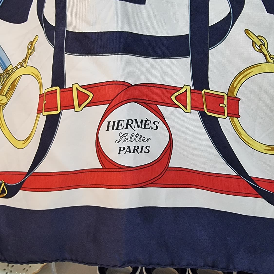 (에르메스) 빈티지 에페롱도르실크 스카프 상품이미지2