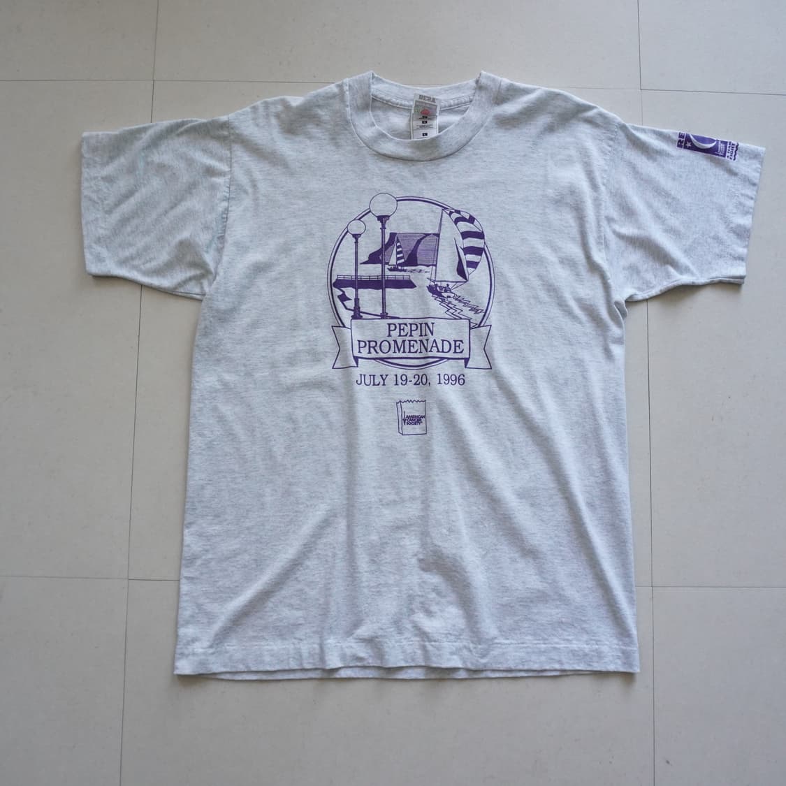 90s 페핀 프로메나드 프룻오브더룸 빈티지 싱글스티치 반팔티 L 상품이미지2