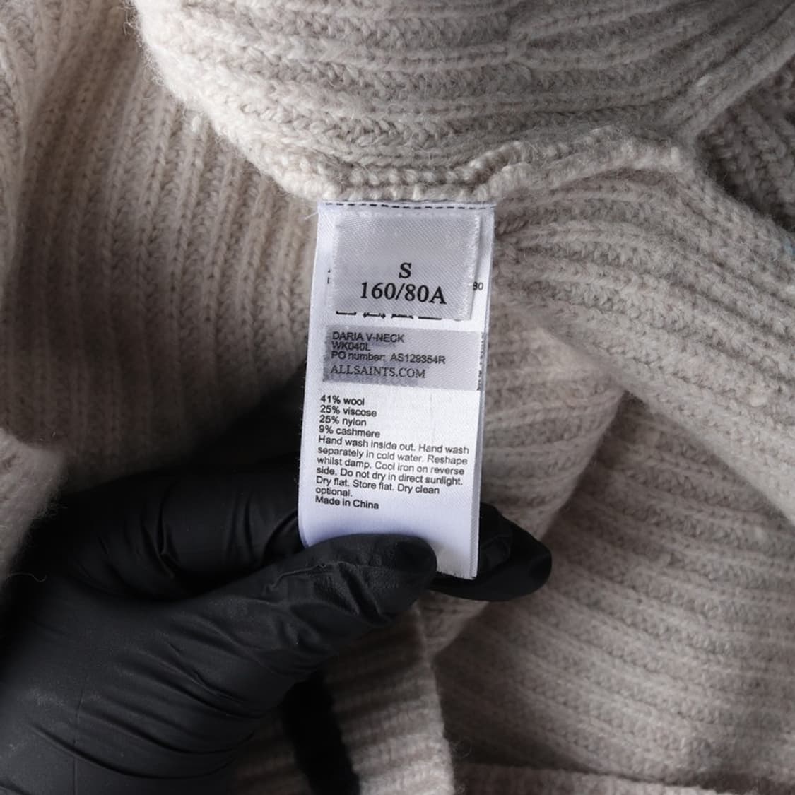 올세인츠 캐시미어 브이넥 니트 S 상품이미지6