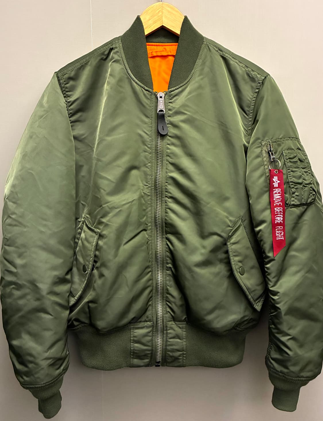 (S/95)알파인더스트리 ma-1 세이지그린 플라이트 항공점퍼 마원 상품이미지1