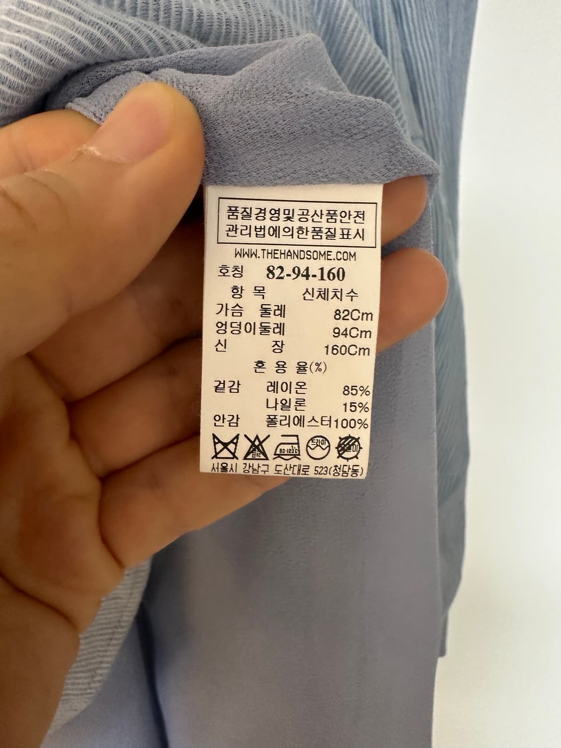 한섬  SJSJ  얇은  원피스 -82사이즈  상태 최고 상품이미지7