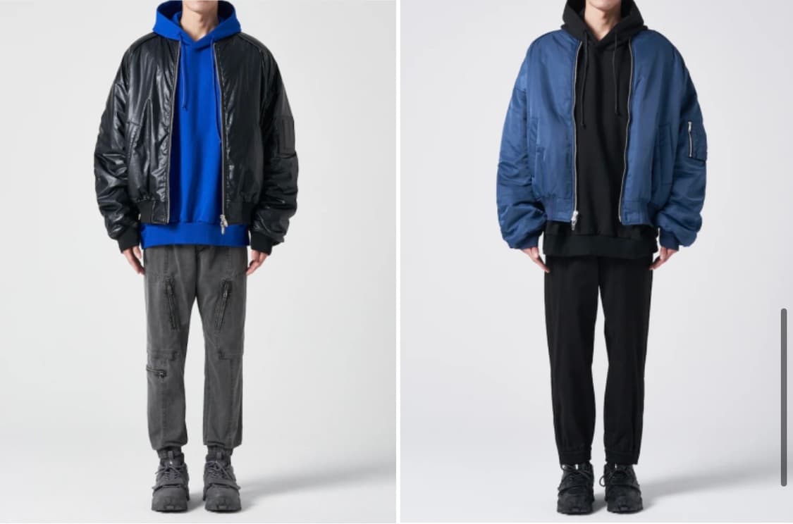 준지 리버서블 MA-1 아이유 마원  블루/블랙 044 상품이미지4