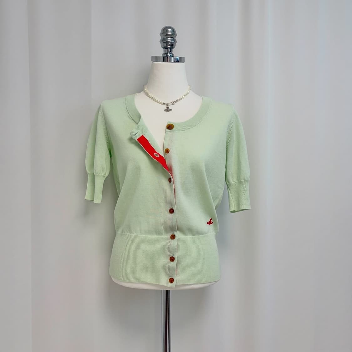 비비안웨스트우드 코튼 유넥 반팔 니트 가디건 상품이미지9