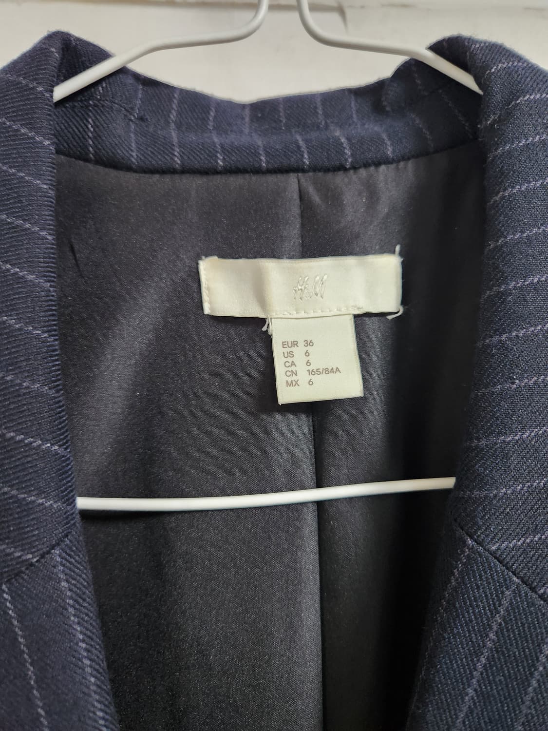 H&M 네이비 스트라이프 자켓165/84A(M) 상품이미지4
