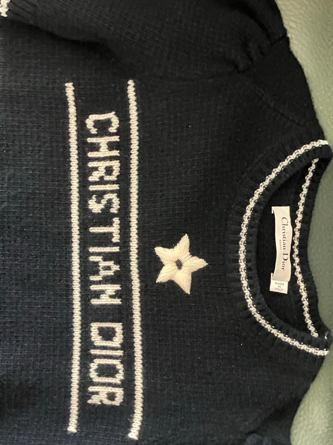 디올 크리스찬 디올 니트 반소매 스웨터 반팔티 상품이미지3