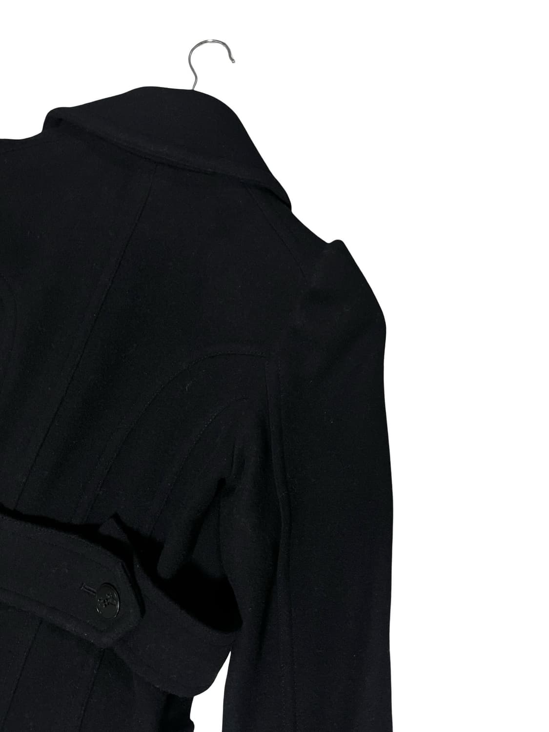 럭키슈에뜨 금장 더블 코트 블랙 상품이미지5