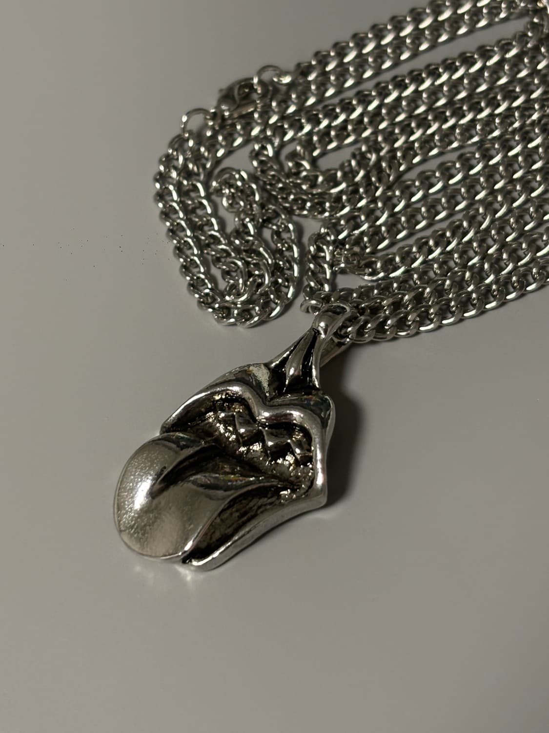 롤링스톤즈 실버 체인 목걸이 상품이미지1