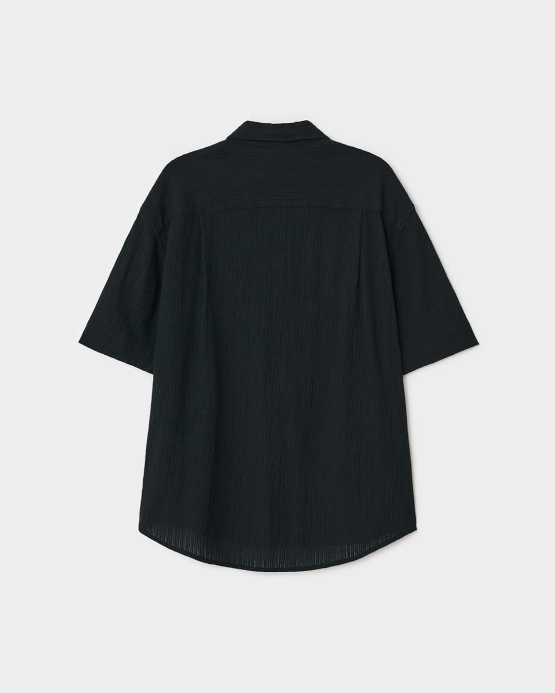 벨리에 서피스 숏 슬리브 셔츠 시어 블랙 상품이미지2