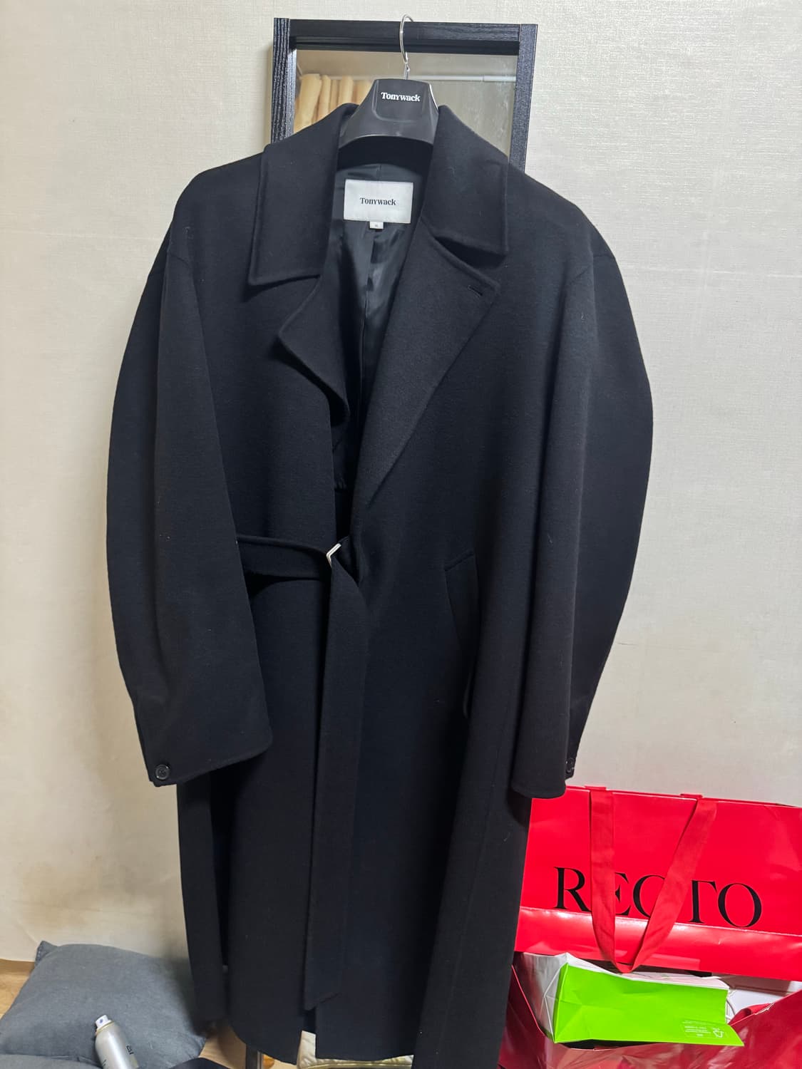 토니웩 캐시미어 벨티드 코트 24fw 상품이미지2