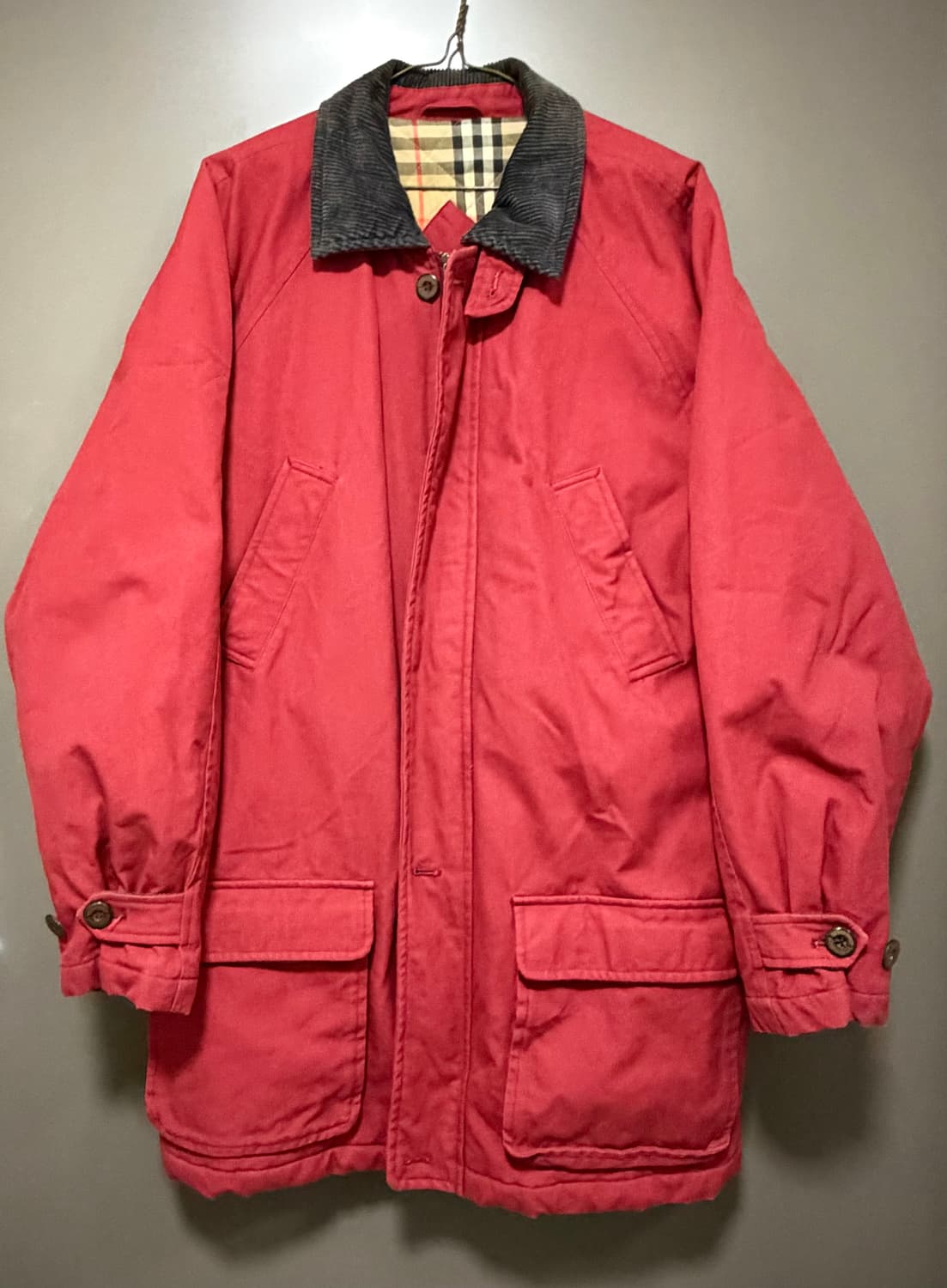 90s 버버리 코듀로이 카라 자켓 상품이미지1