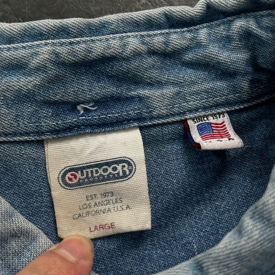 100 아웃도어 프로덕츠 데님 셔츠  상품이미지3