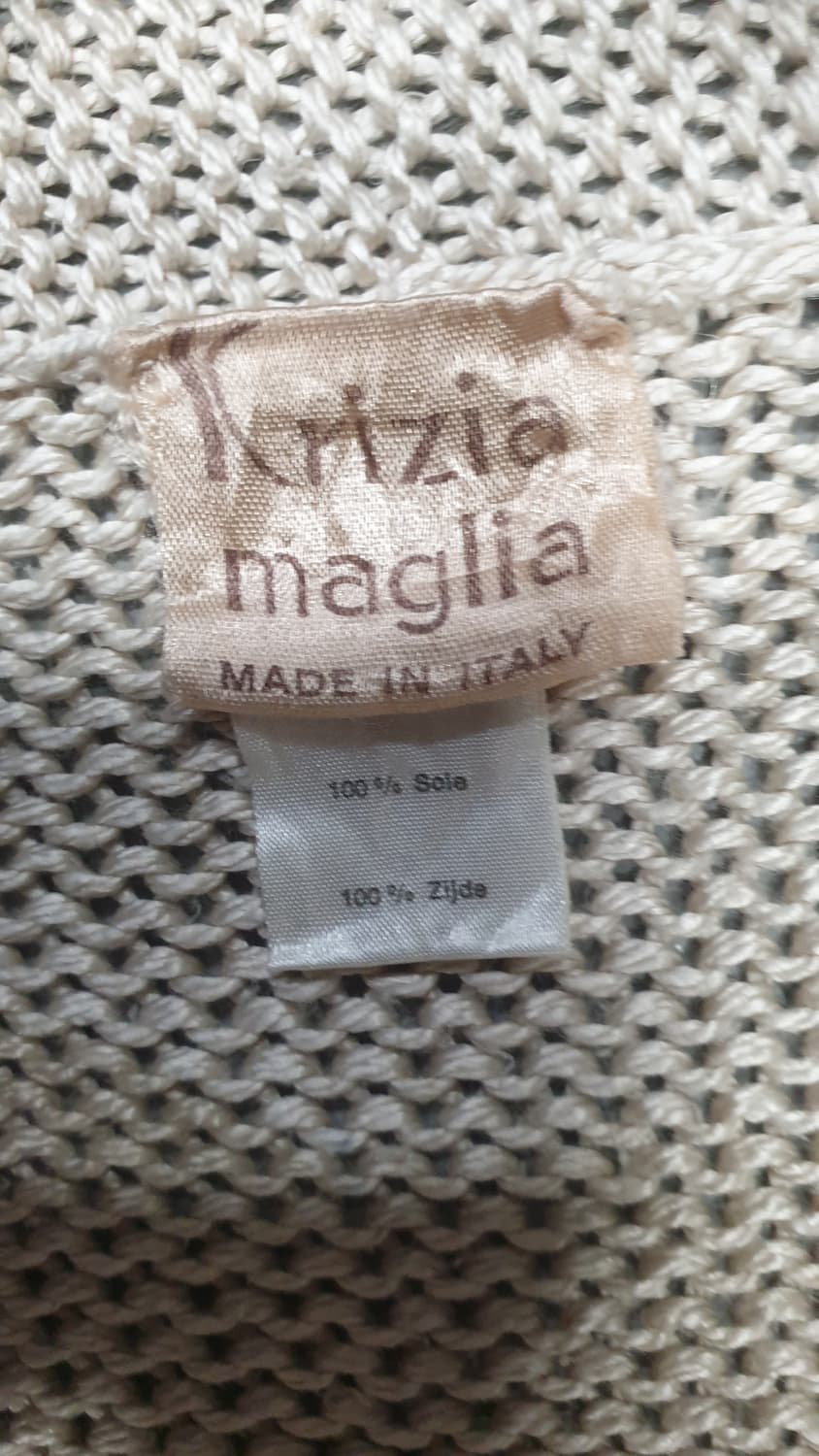 이태리 Krizia Maglia 실크 니트 가디건 아이보리 38 상품이미지6