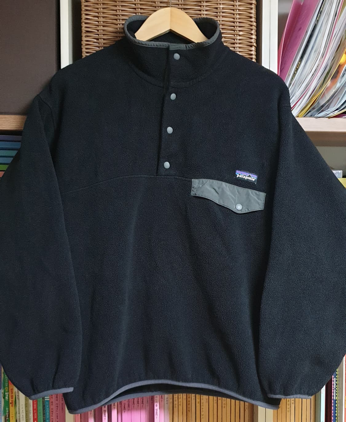 파타고니아 헤비웨이트 신칠라 풀오버 블랙 w포지그레이 M 상품이미지2