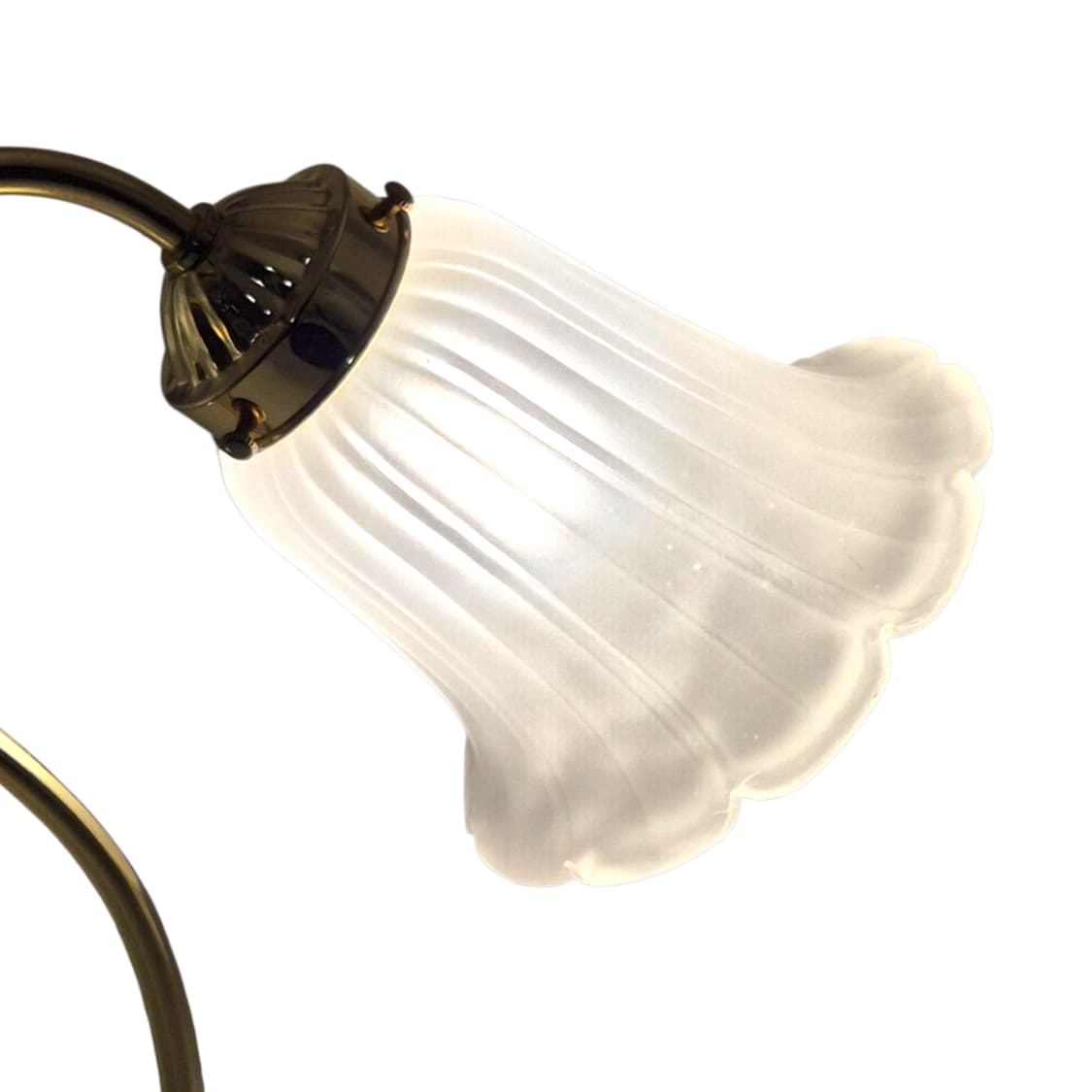 90s 트윈버드 불투명 프릴 꽃잎 스탠드 램프 상품이미지3