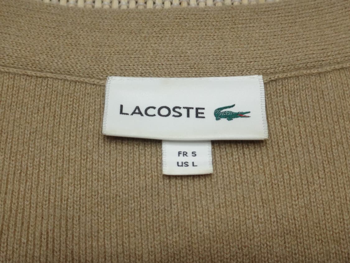 (105) 라코스테 LACOSTE 남성 방모 와이넥 가디건 상품이미지6