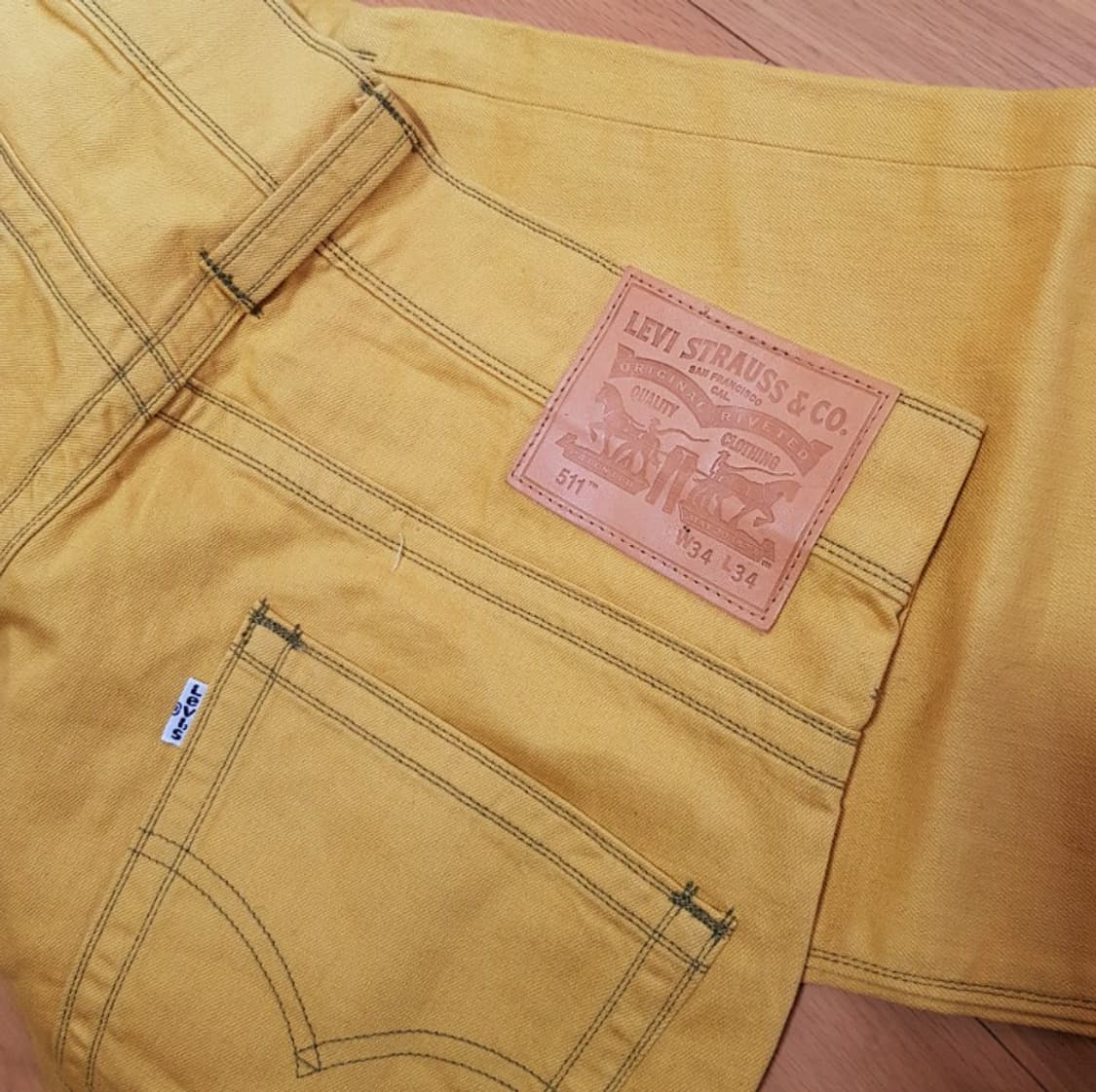 34/리바이스 /511 /신동품/ 머스타드 컬러진/ 2-봉410 상품이미지1
