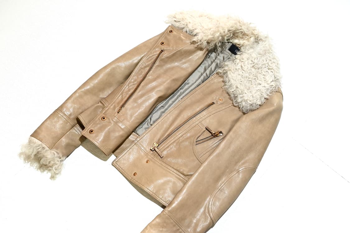 Gucci 2000s shearing leather jacket 상품이미지3