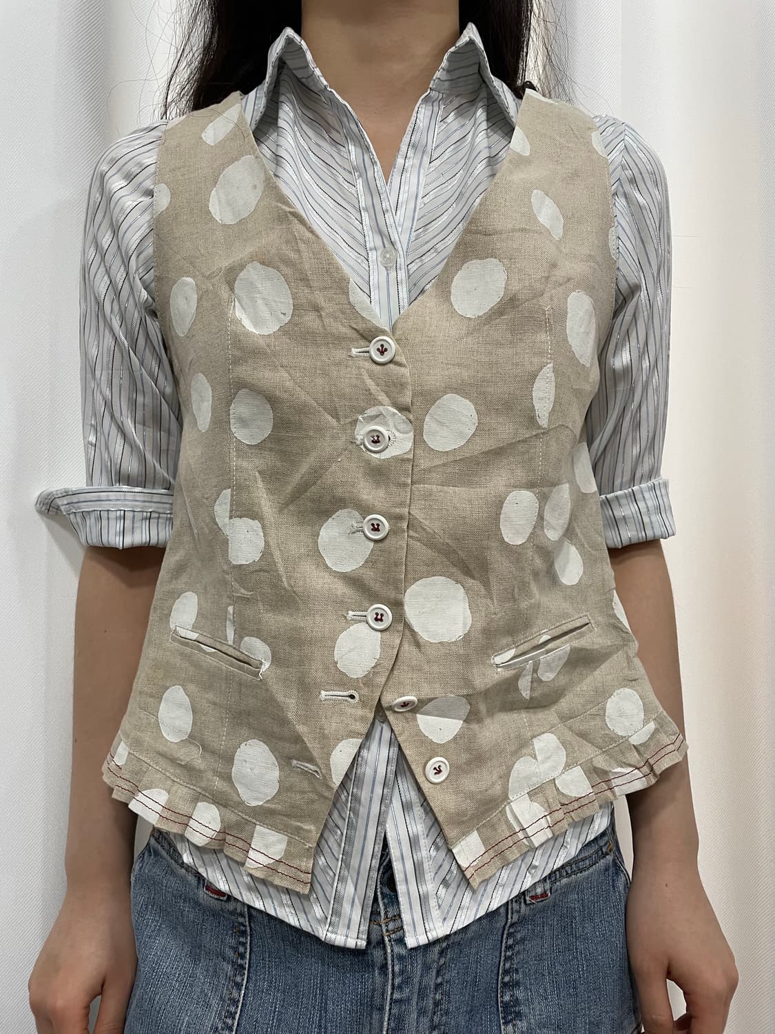 dot vest  상품이미지1