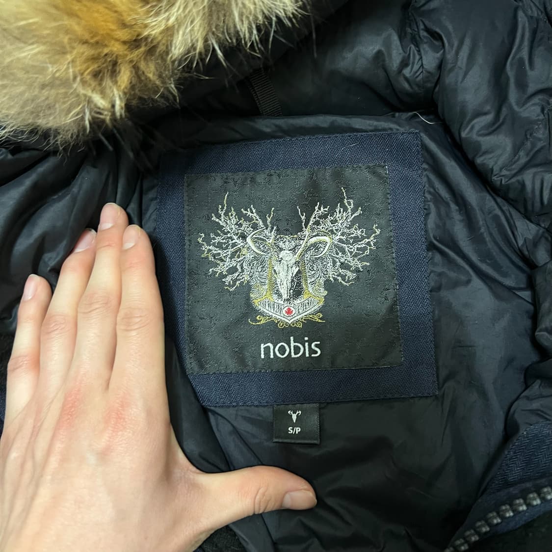 노비스 남성 와펜 퍼후드 덕다운 롱패딩 S/90  상품이미지5