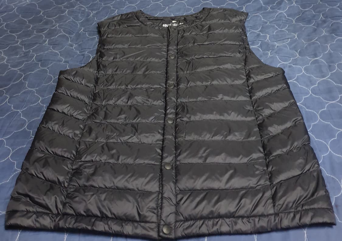 구스다운 경량 조끼패딩 블랙 (100)  2개 상품이미지1