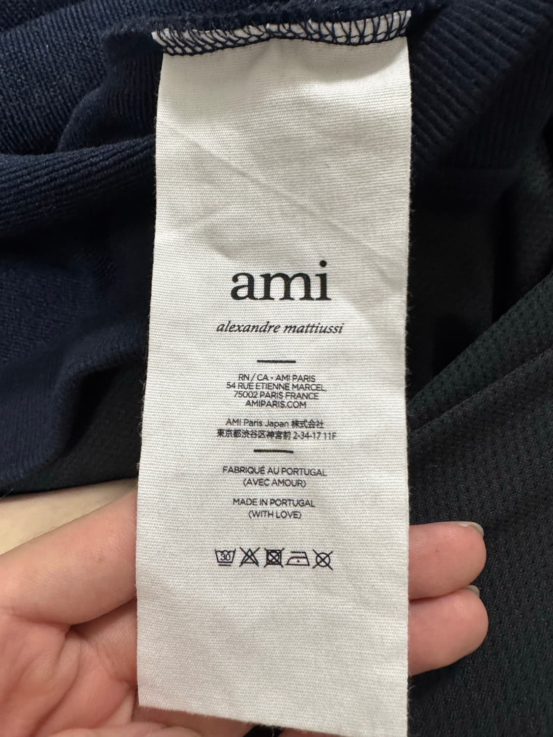 [XL] 아미 하트 로고 후드 네이비 상품이미지4