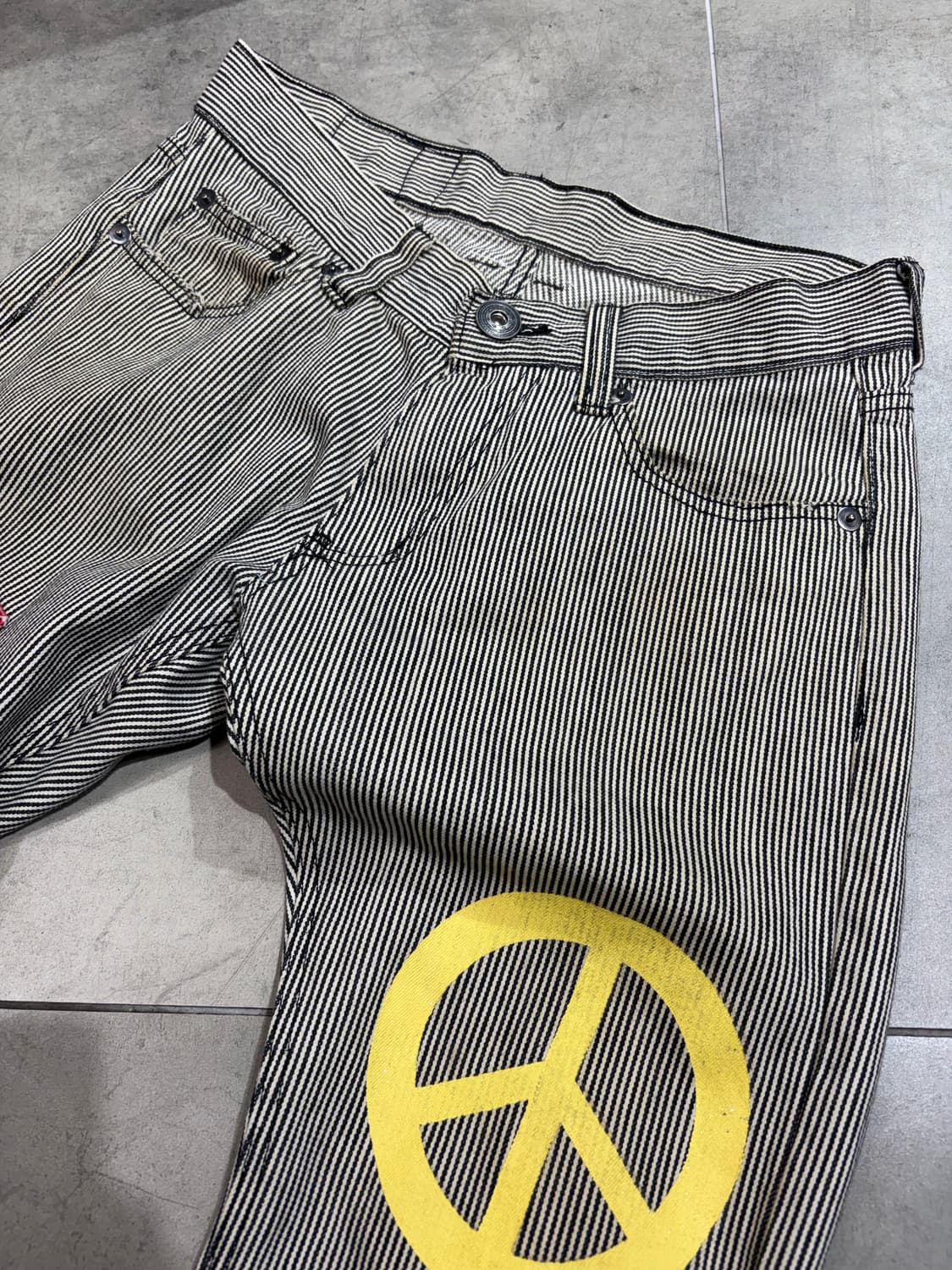 일본빈티지 peace 데님 팬츠 상품이미지4