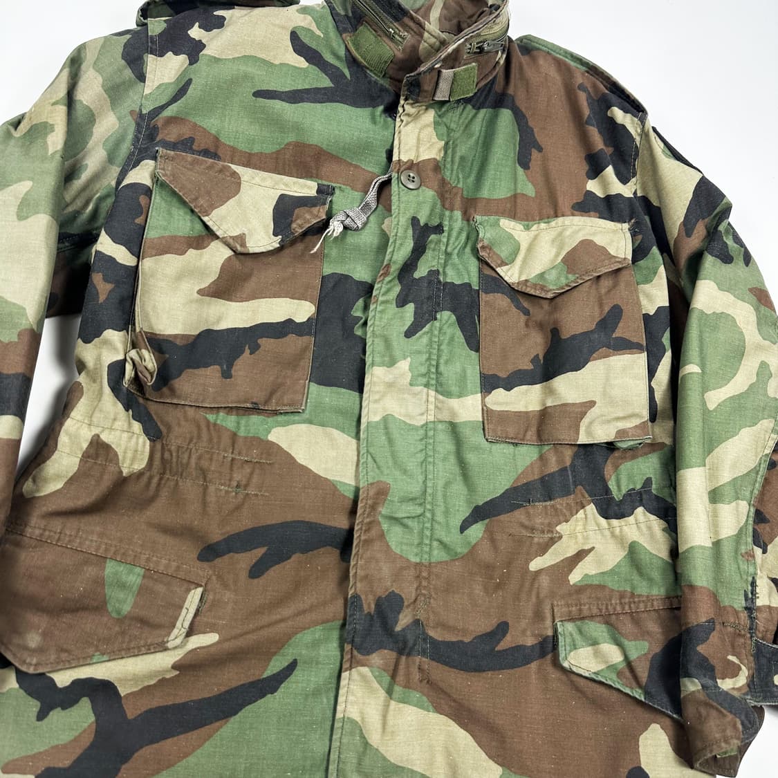 82년 오리지널 미군 m-65 필드자켓 우드랜드 S/S 상품이미지4