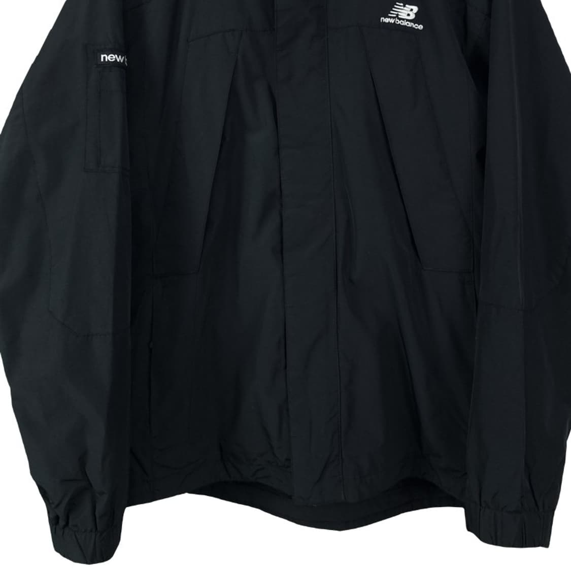 뉴발란스 로고 자수 후드 바람막이 자켓 블랙 M18918 상품이미지5