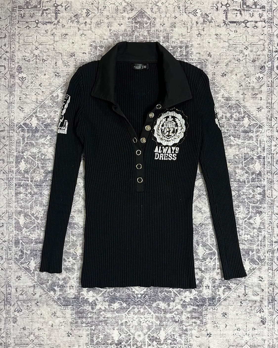 00's punk printing slim fit long sleeves 상품이미지6