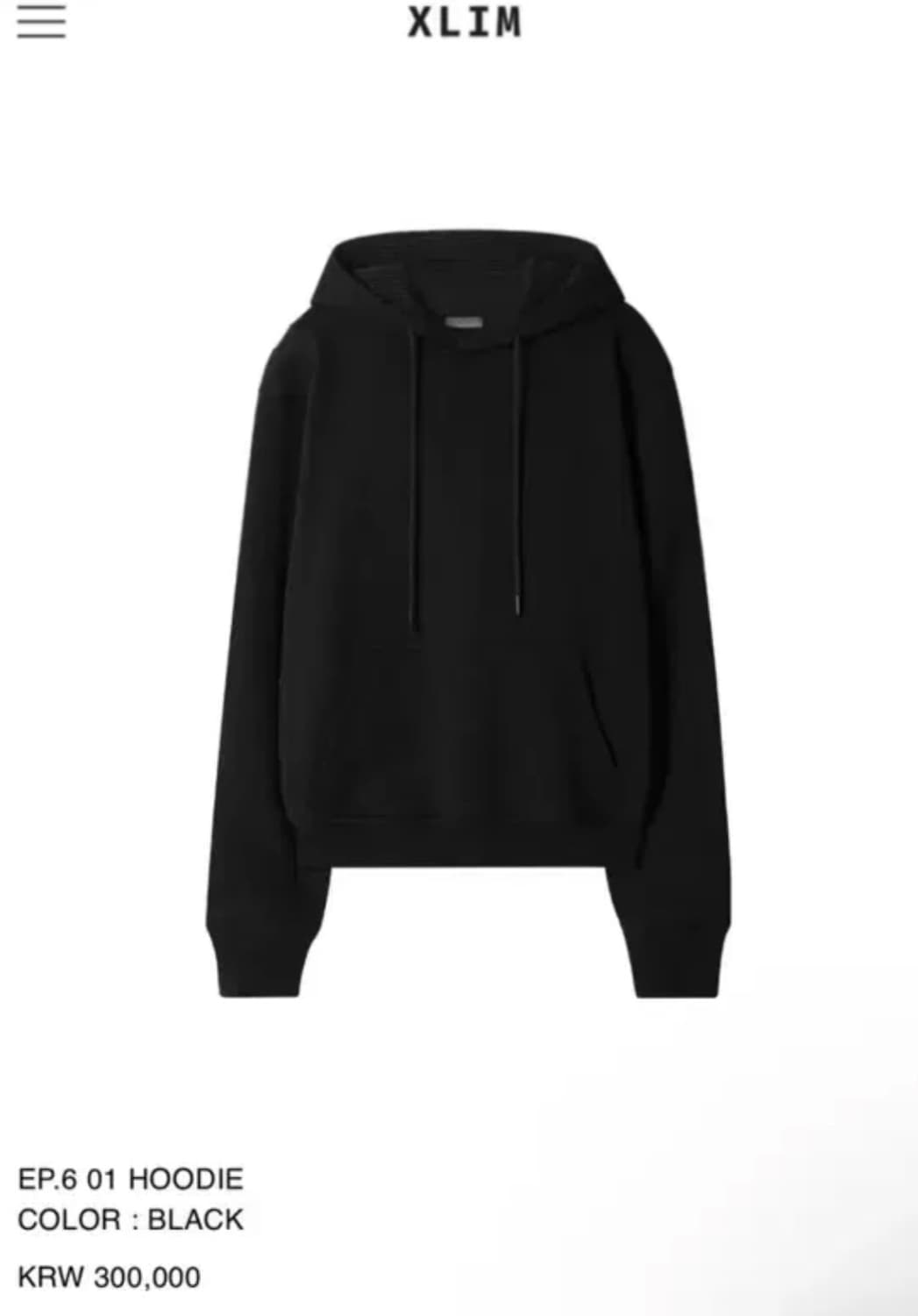 XLIM 엑슬림 EP.6 01 HOODIE 상품이미지1