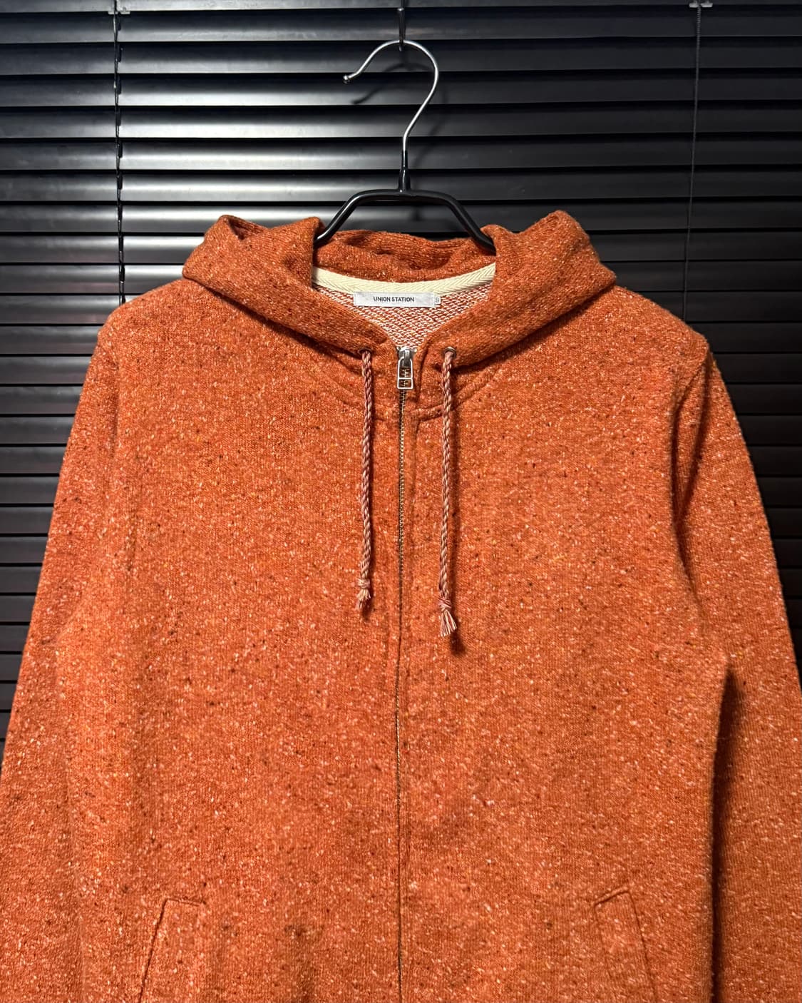 유니온 스테이션 주황색 오렌지 보카시 에스닉 웨스턴 니트 후드 집업 일본 상품이미지3