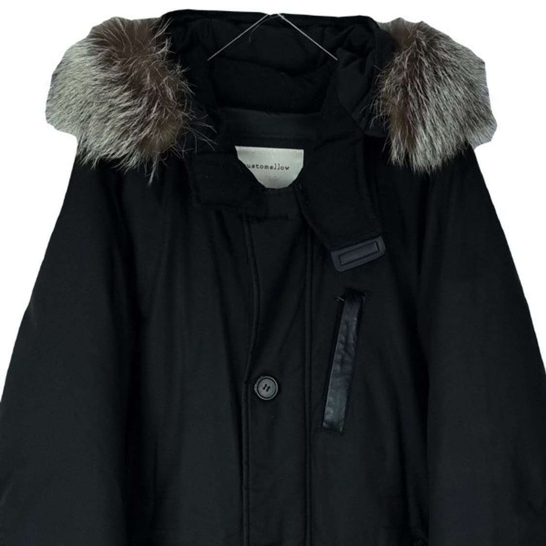 [커스텀멜로우] 폭스퍼 덕다운 야상 패딩 블랙 M17713 상품이미지4