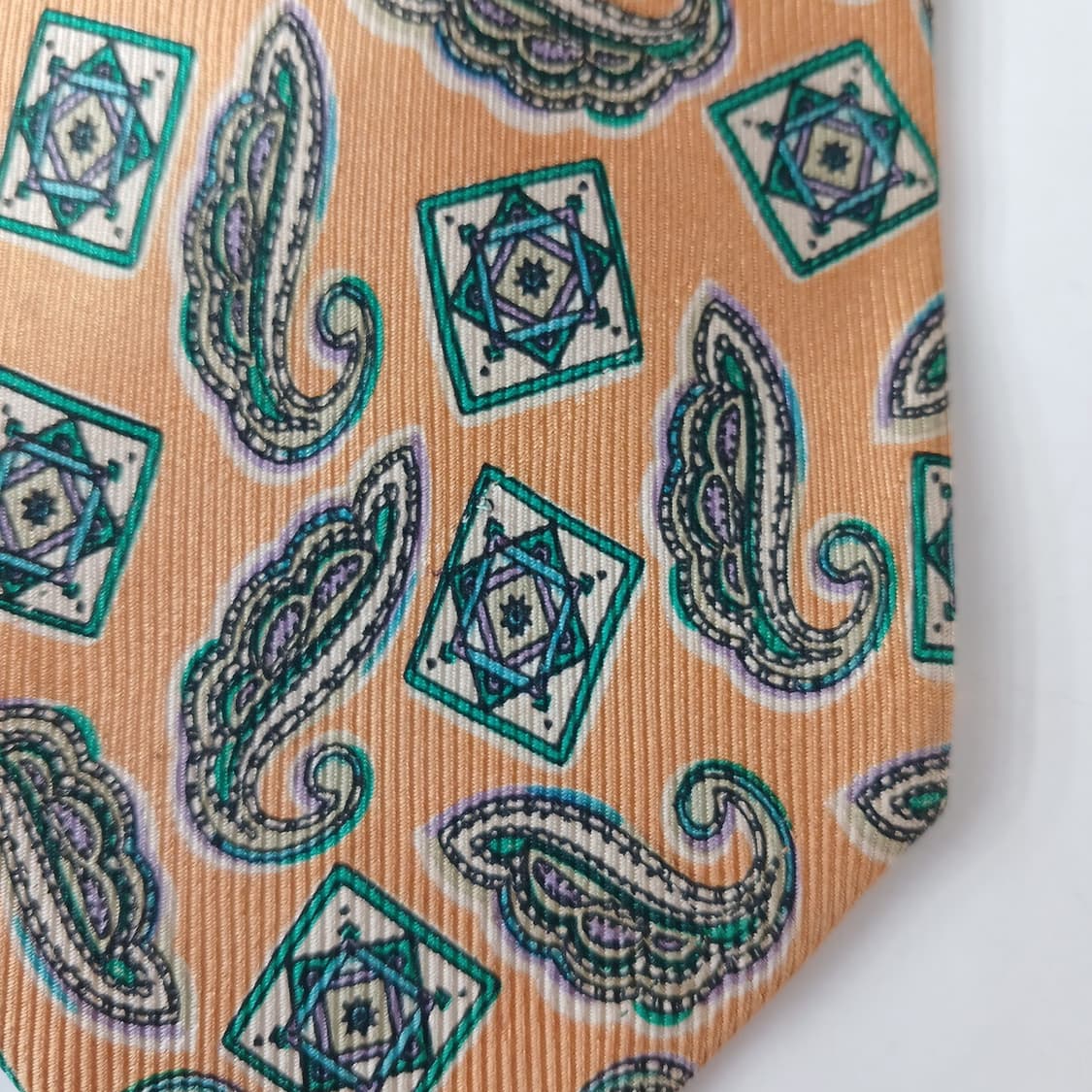 아테스토니 실크 페이즐리 패턴 넥타이 9.4cm A등급 A19763
 상품이미지7