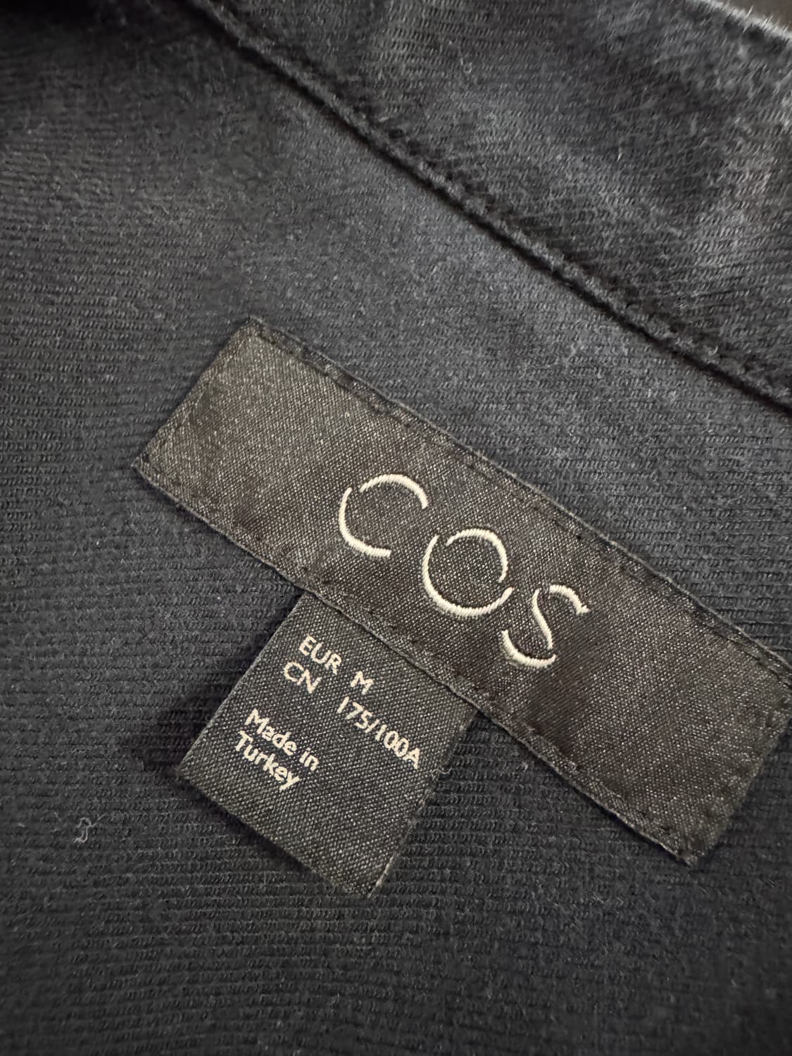 정품 코스 Cos 차이나넥 미니멀 셔츠 네이비 L 상품이미지3