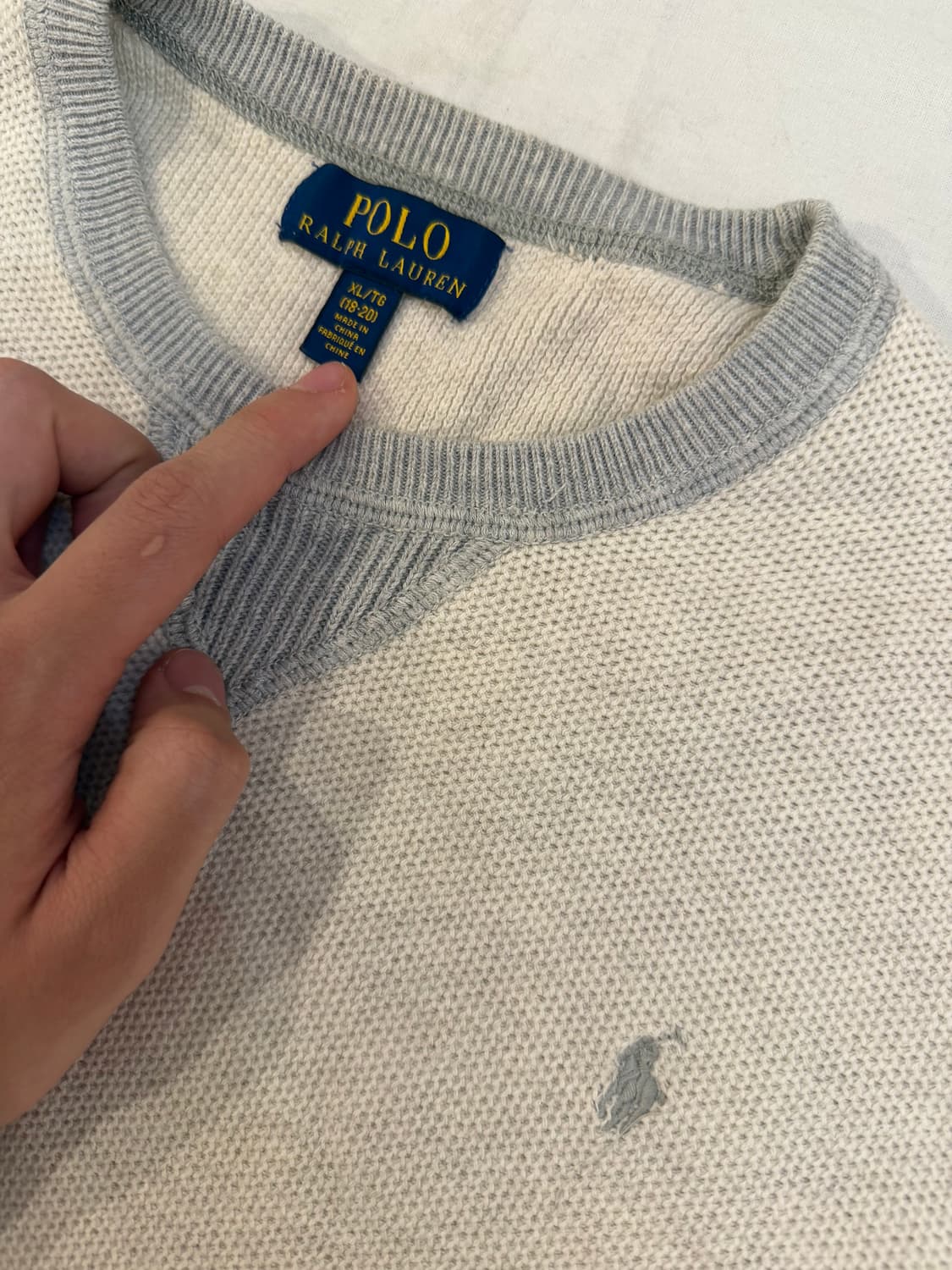폴로 랄프로렌 리버스 맨투맨 스웻셔츠 그레이 상품이미지3