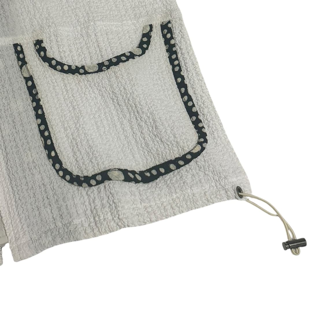 유니크 도트 카라 배색 빈티지 집업 베스트 상품이미지4