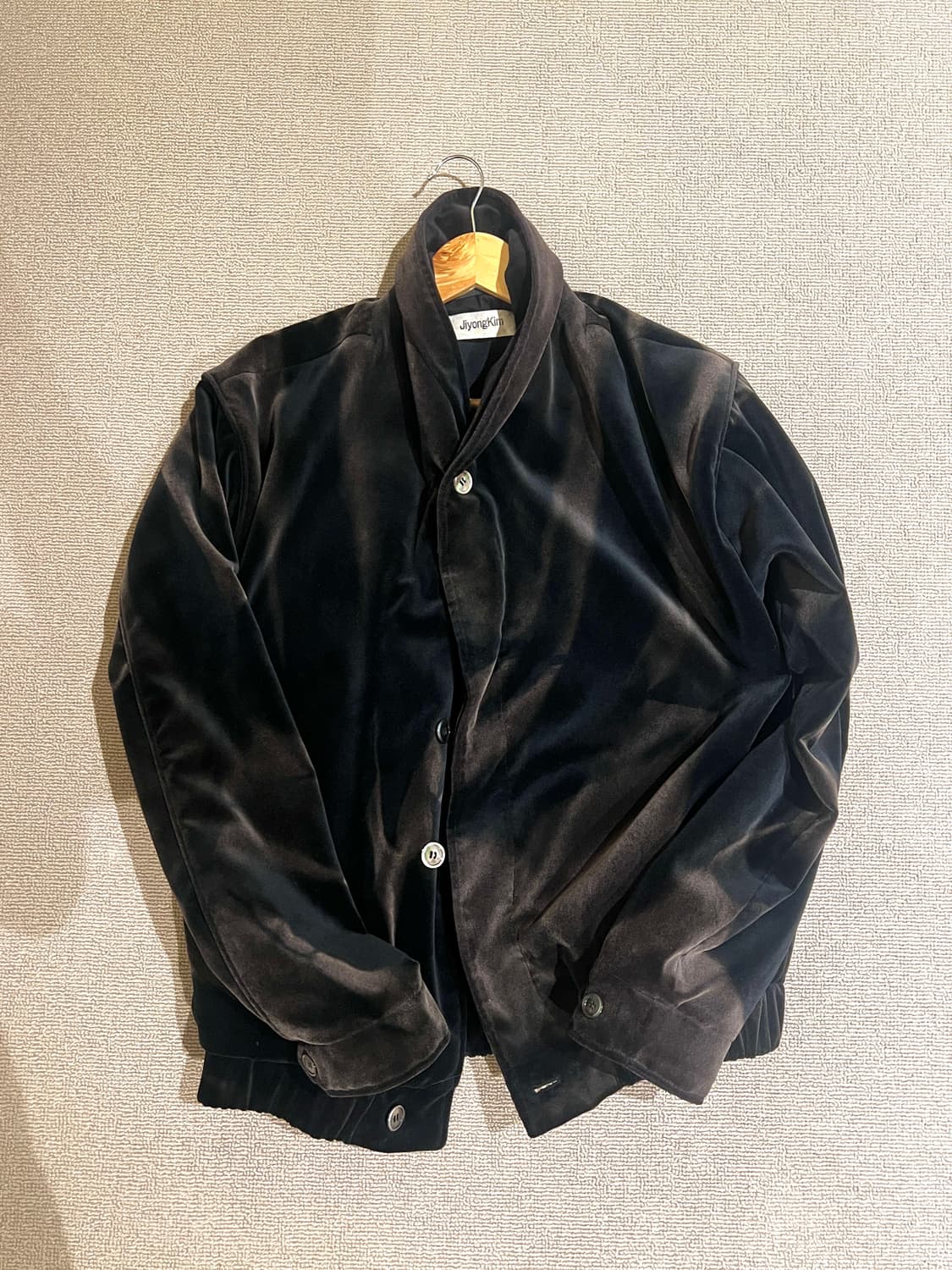 22aw Jiyongkim 쉘 벨벳 봄버 상품이미지4